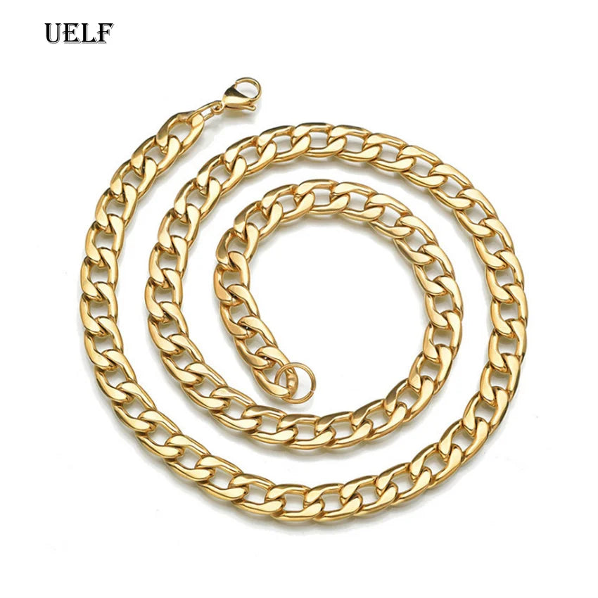 For men and women UELF Size 2-7mm Curb Cuban Link Chain