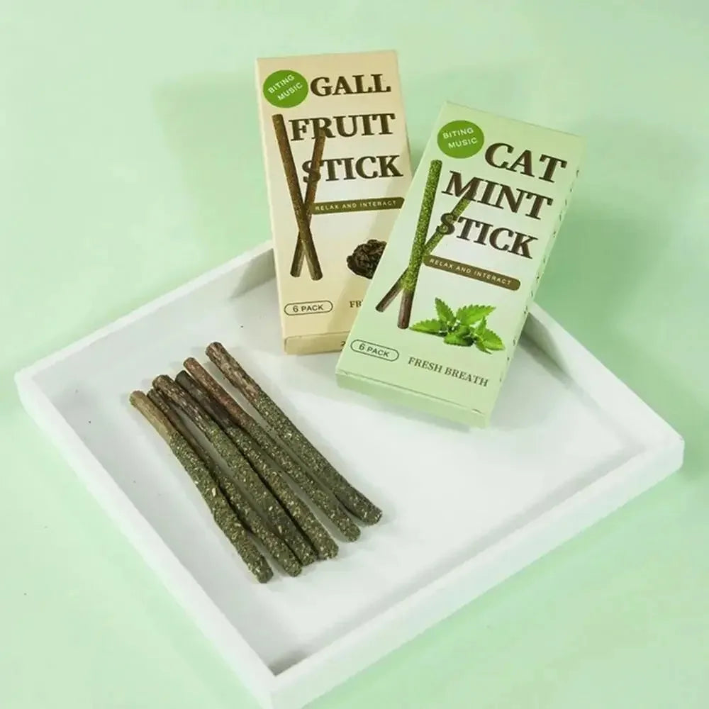 6pcs Natural Matatabi Cat Stick Mint Caught