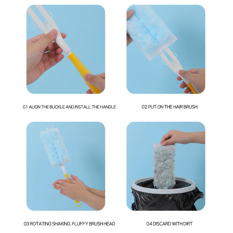 Double sided 360 ° electrostatic dust duster is used for large-scale cleaning of dust