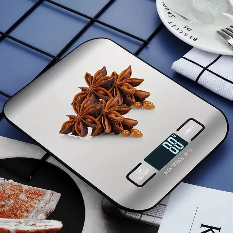 Digital Kitchen Scale LED Display 5kg/1g Stainless Steel Panel