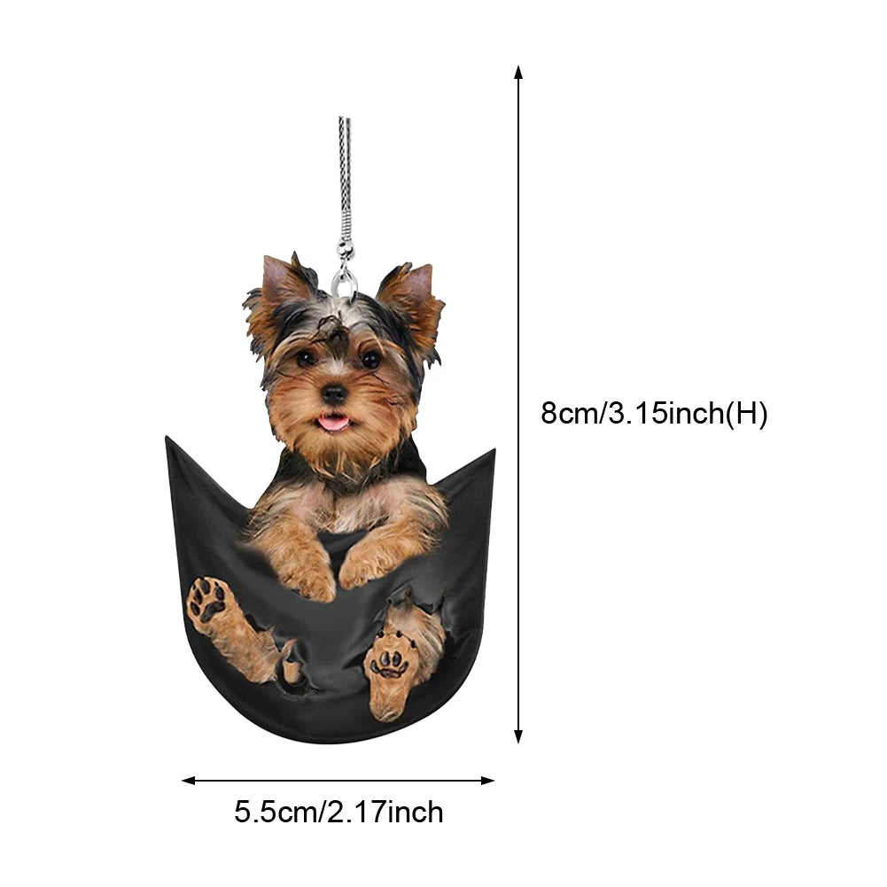 Car Pendant Practical Interior Ornament Hanging Mini Puppy Shape