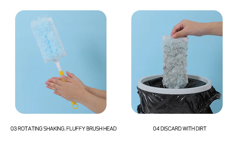 Double sided 360 ° electrostatic dust duster is used for large-scale cleaning of dust