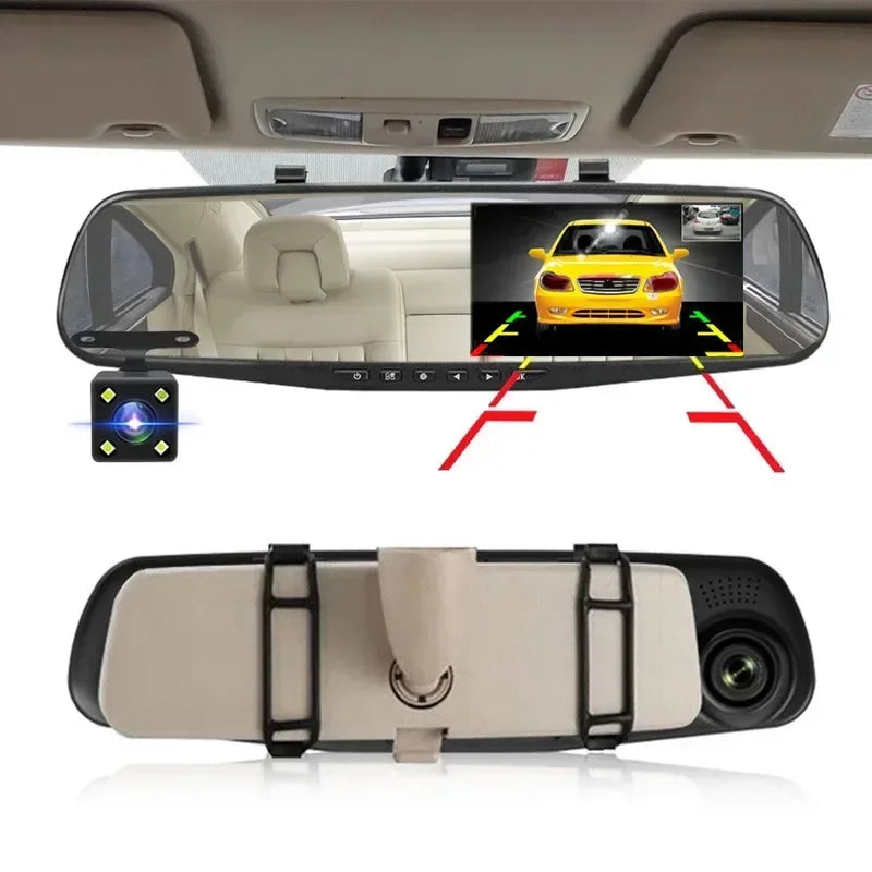 4.3 Inch Driving Recorder Car DVR Rearview Mirror