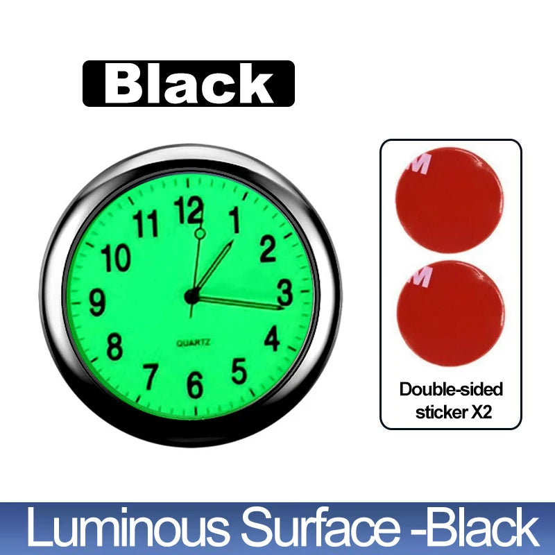 Car Clock Luminous Automobiles Internal Stick-On Mini Digital Watch Mechanics Quartz Clocks Auto Ornament