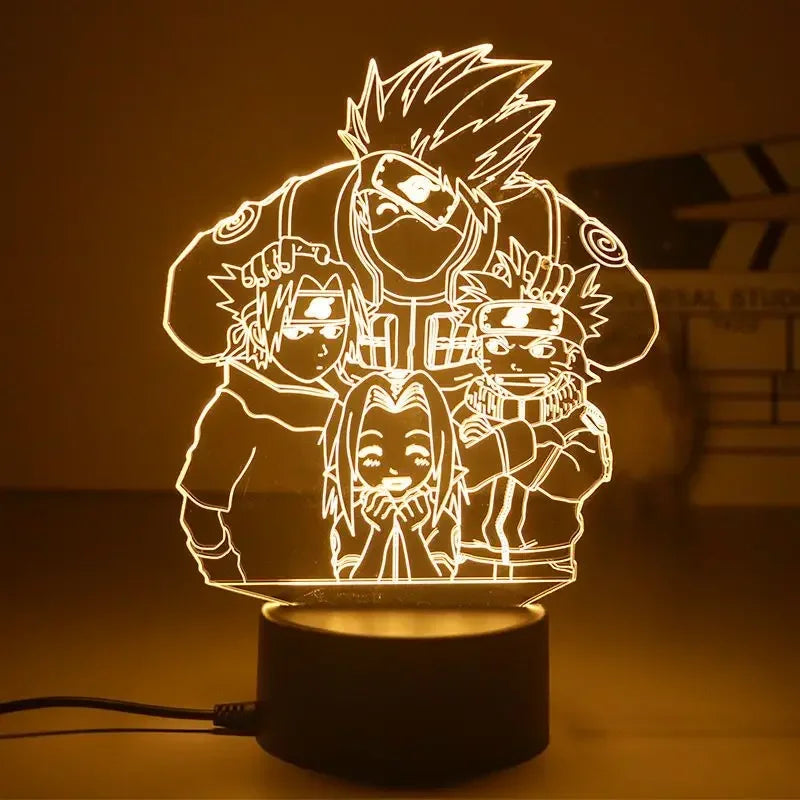 Anime Naruto Action Figures Night Light