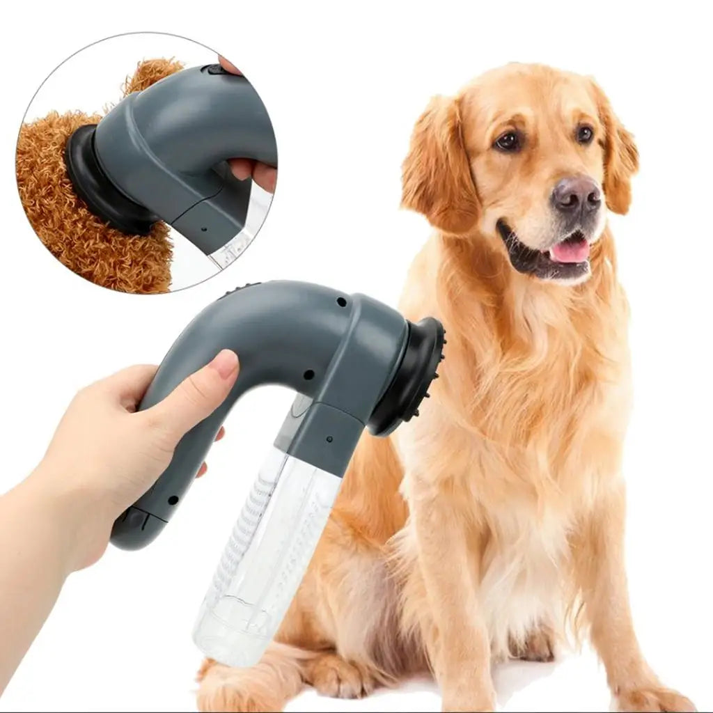 Electric Fur Remover Pet Hair Suction Device Grooming Kit Soft Rubber Head