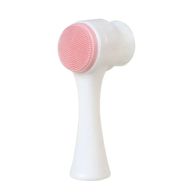 3D double silicone facial cleansing brush