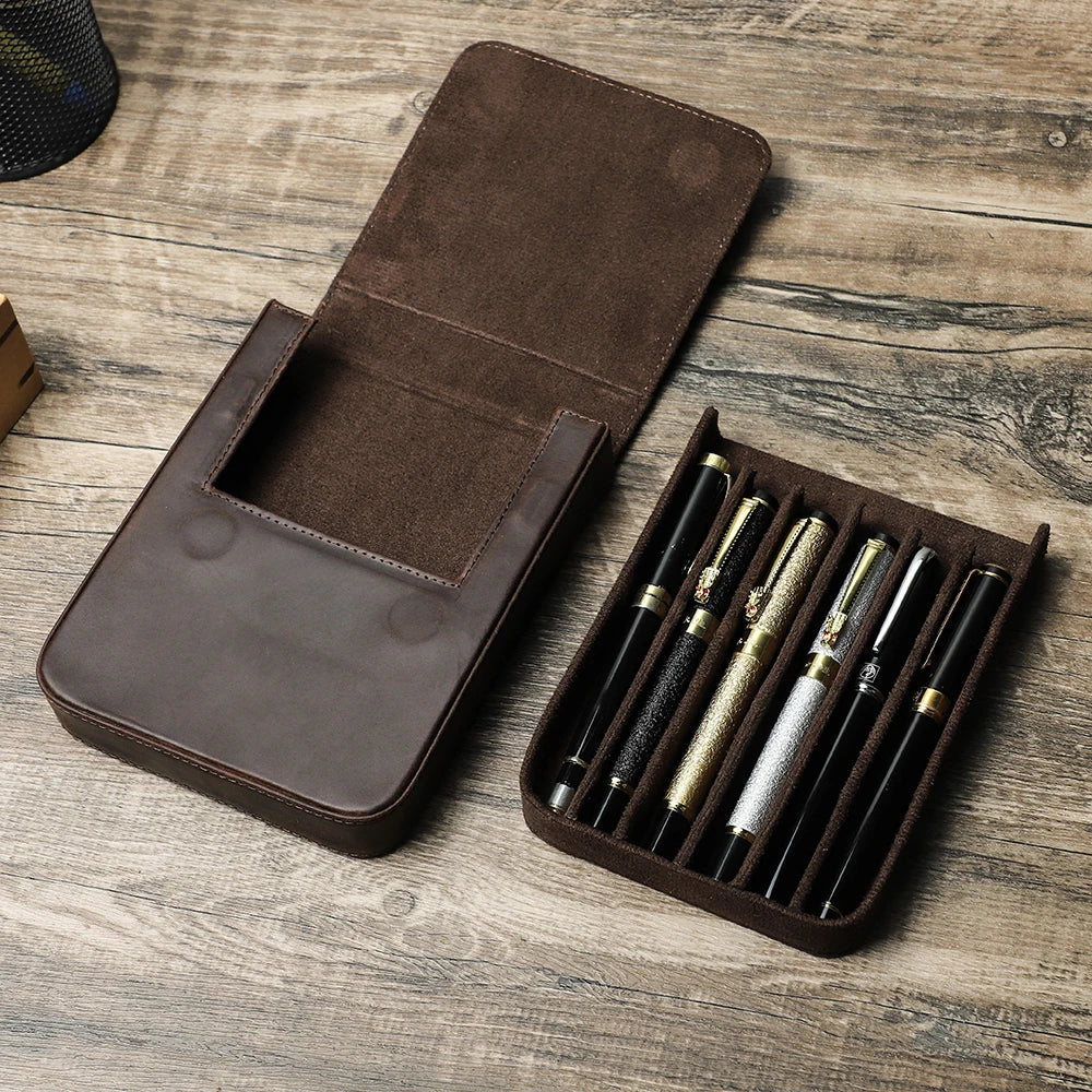 CONTACT'S FAMILY Handmade Fountain Pen Case Leather