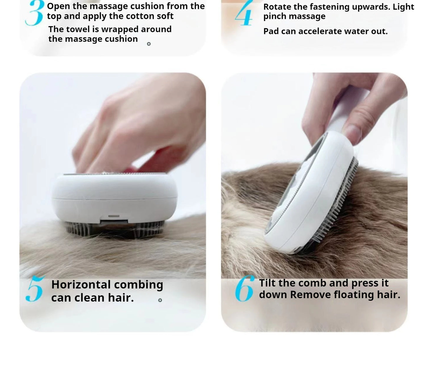 Cats Hair Brushes Grooming Massage Comb Double Sided