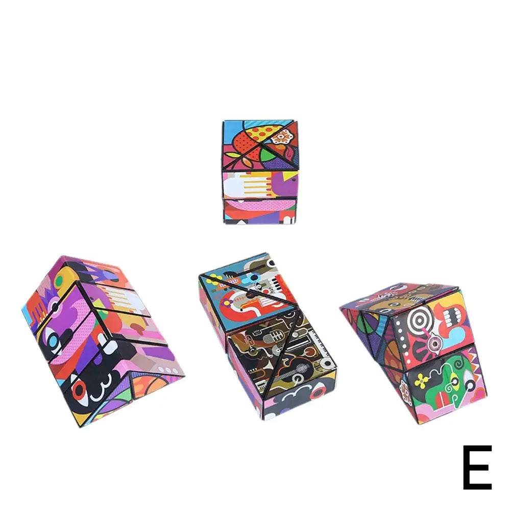 Versatile Magic Cube Anti Stress Fidget Toys 
For Kids Geometric 3d Infinite Puzzle 
Cube Grownups's Antistress Toy W4i9