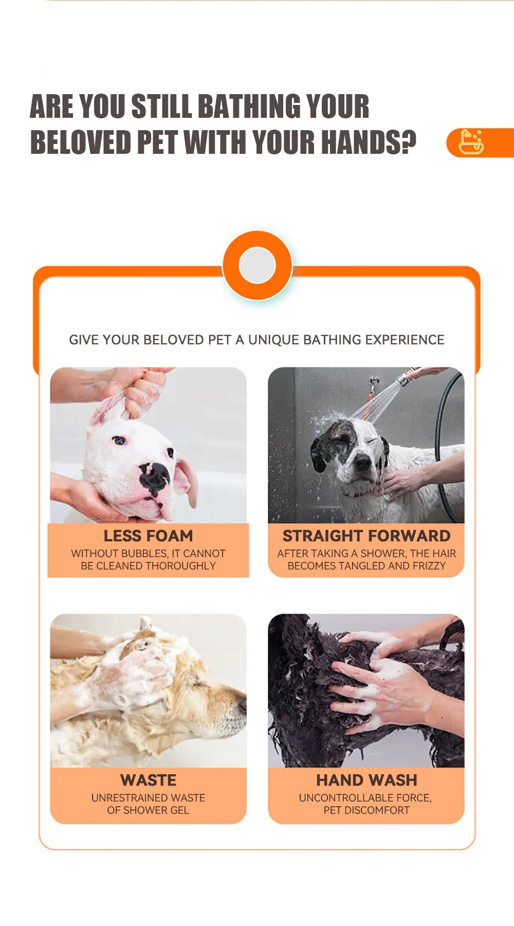 Dog Bathing Brush Pet Massage Brush