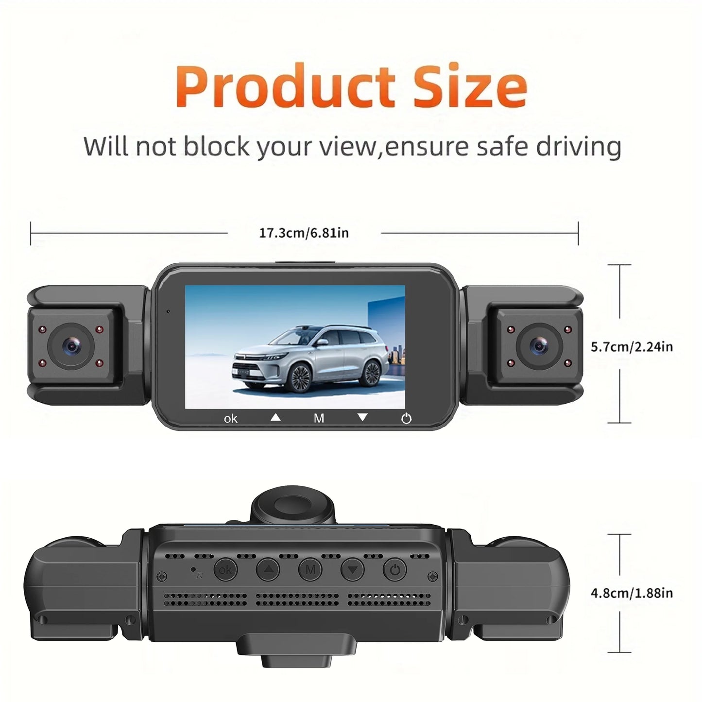 Car Dash Cam with GPS Night Vision