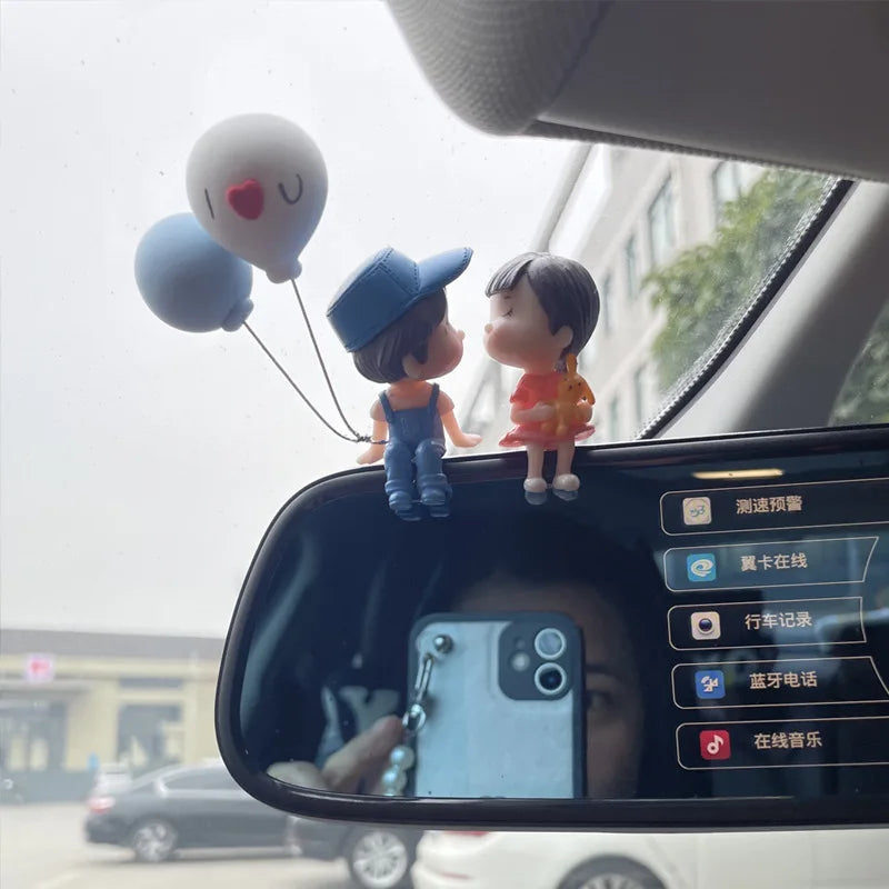 Cute Cartoon Couples Car Decoration