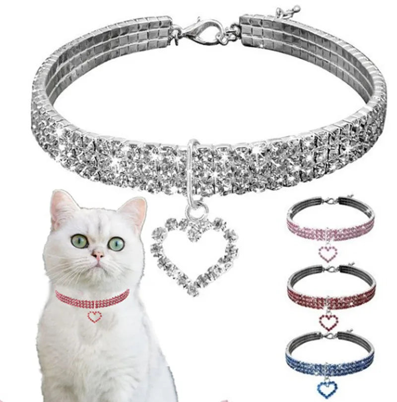 New Cat Dog Collar Three Row