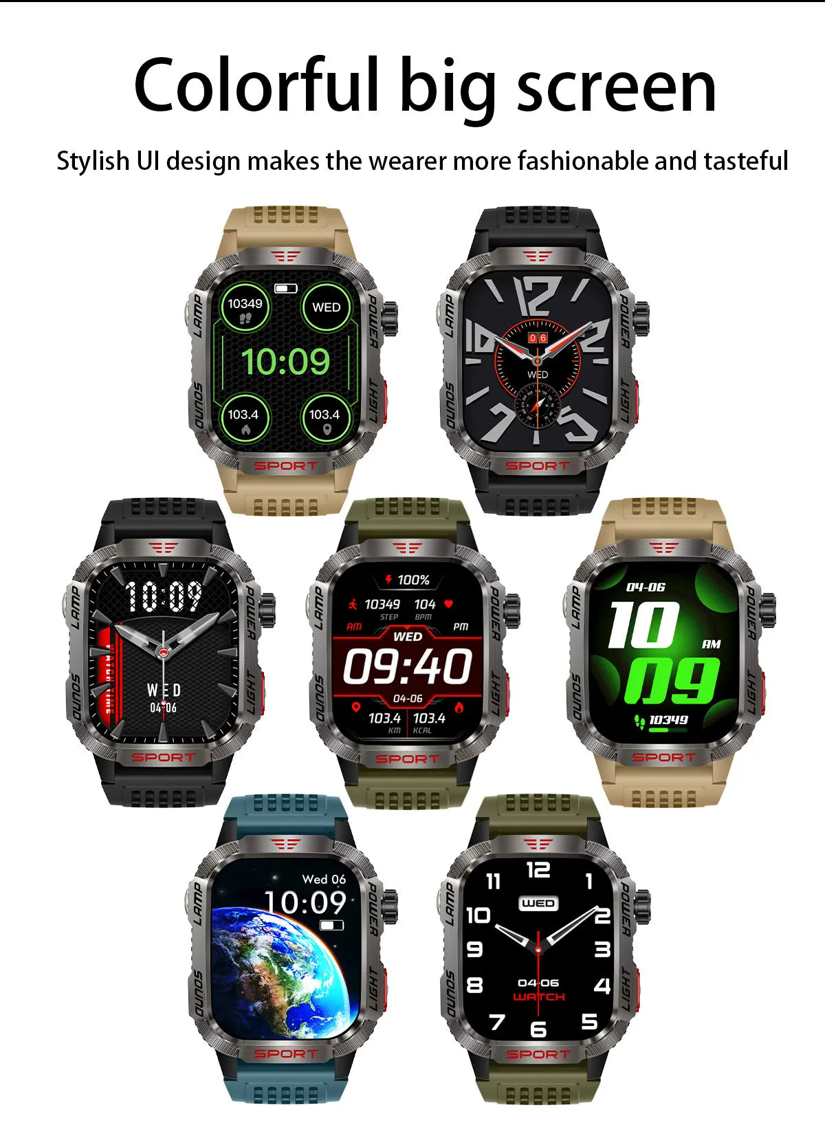 Military Outdoor Sport Smart Watch