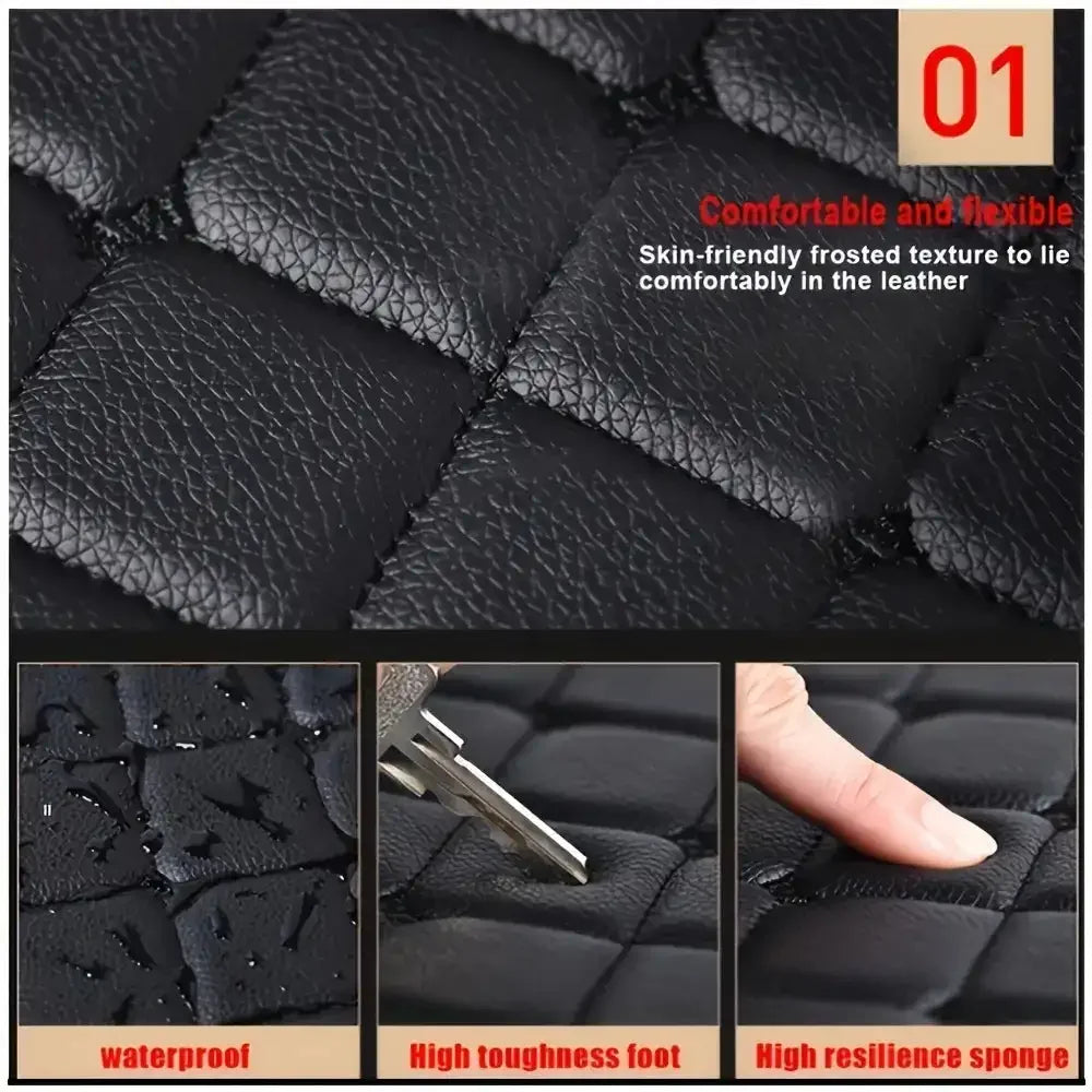 Waterproof Leather Car Floor Mats 5 pcs