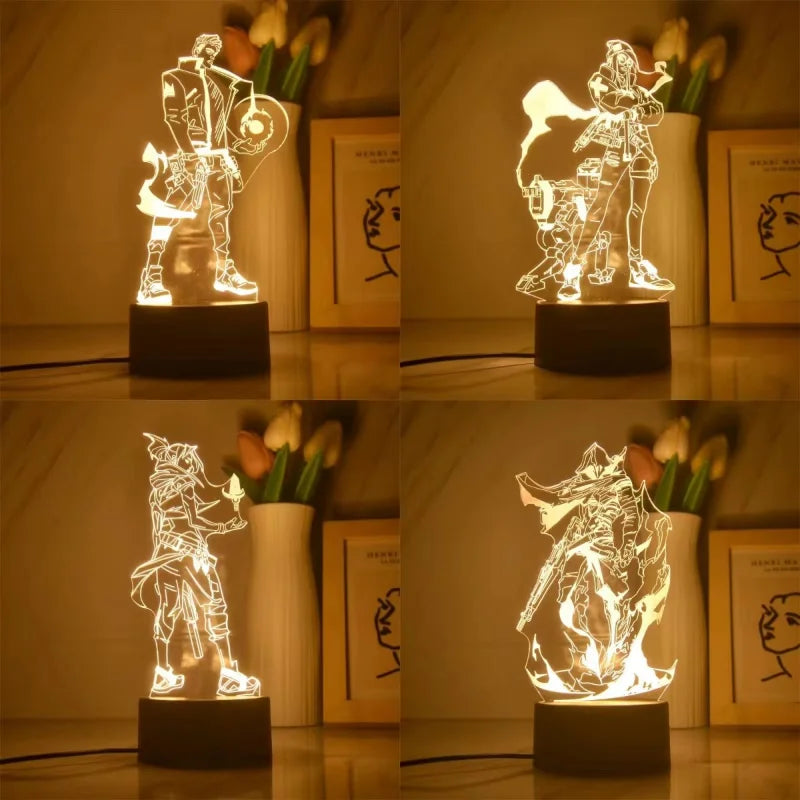 Valorant Figure 3D LED Night Lamp