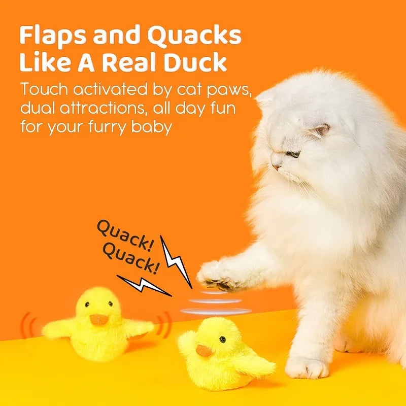 Flapping Duck Cat Toys Interactive Electric Bird Toys