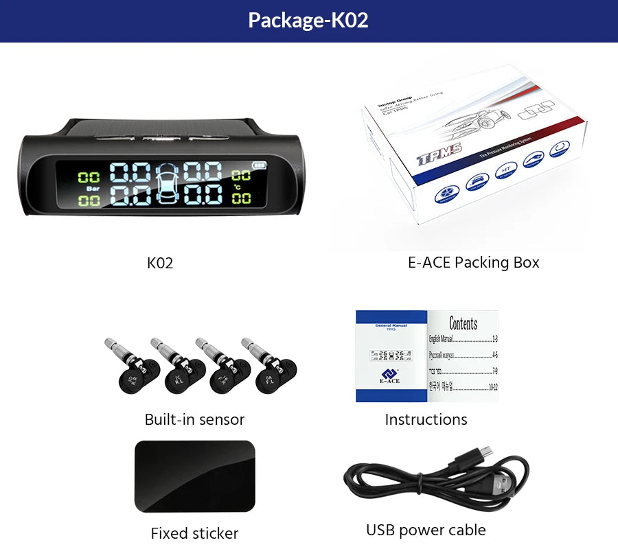 TPMS Car Tire Pressure Alarm Monitor System