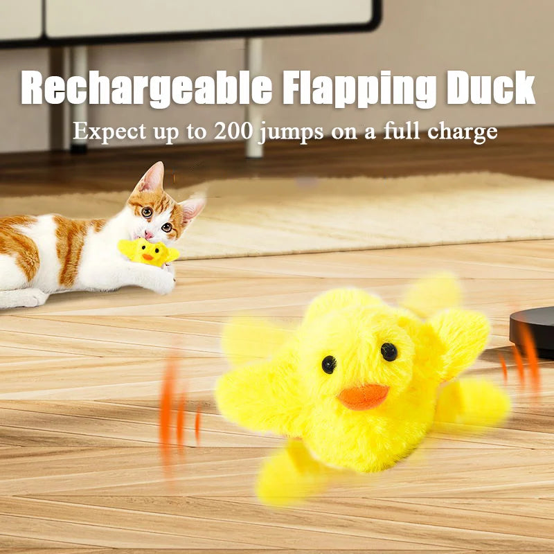 Flapping Duck Cat Toys Interactive Electric Bird Toys