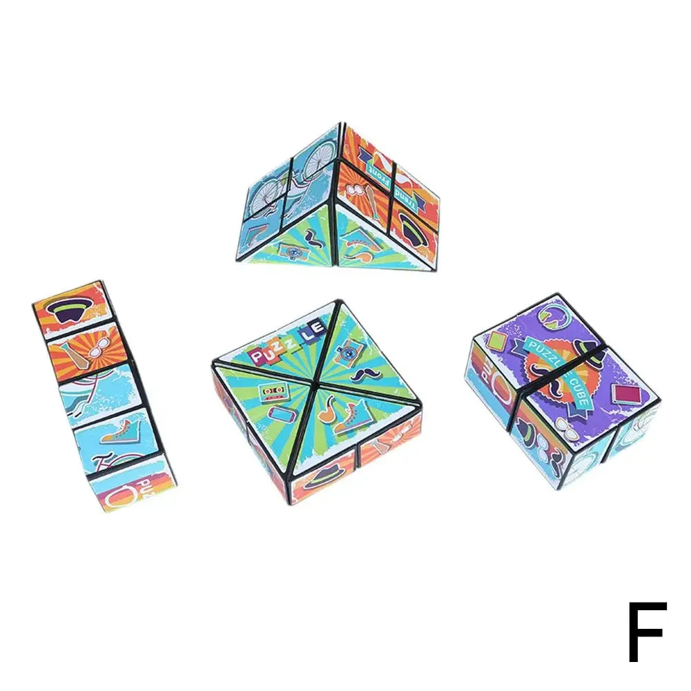 Versatile Magic Cube Anti Stress Fidget Toys 
For Kids Geometric 3d Infinite Puzzle 
Cube Grownups's Antistress Toy W4i9