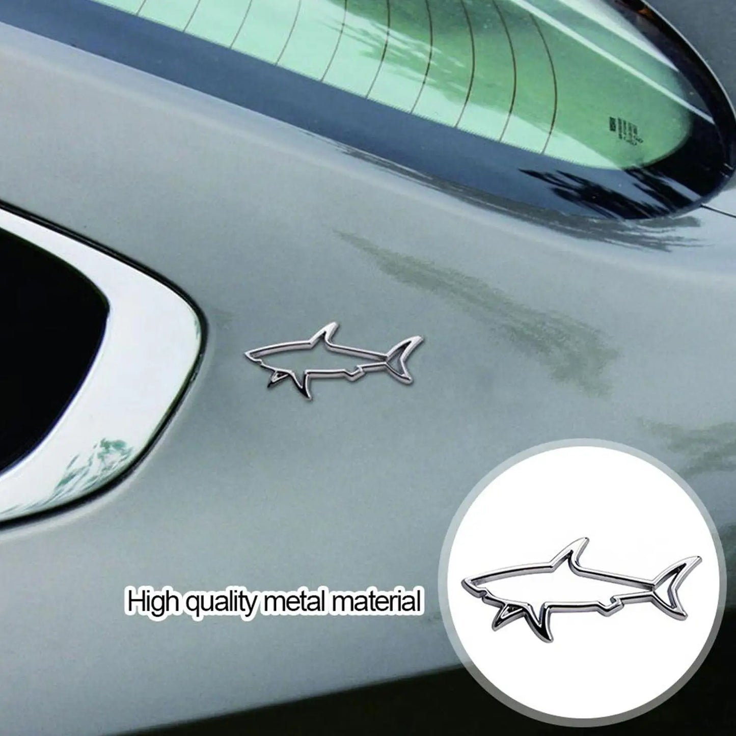 3D Metal Car Styling Sticker Hollow Fish