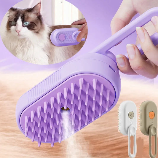 Steamed dog brush with essential oil Electric Spray