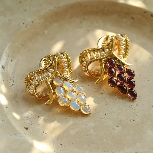 Brass With 18K AAA Colorful Crystal Retro Brooches