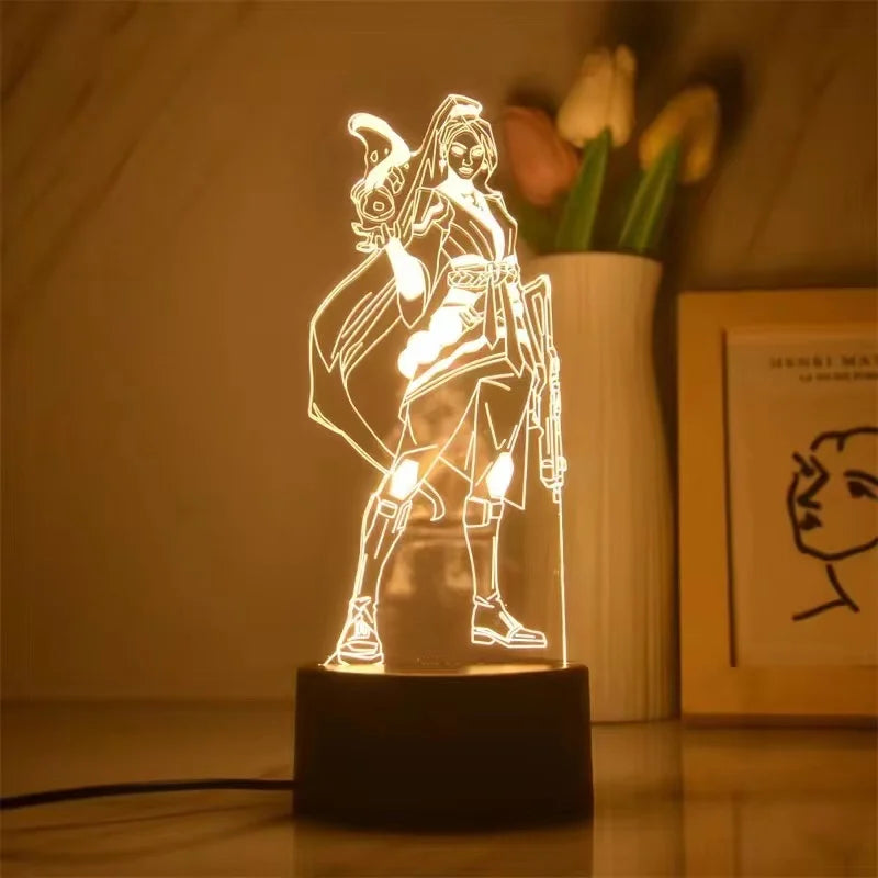 Valorant Figure 3D LED Night Lamp