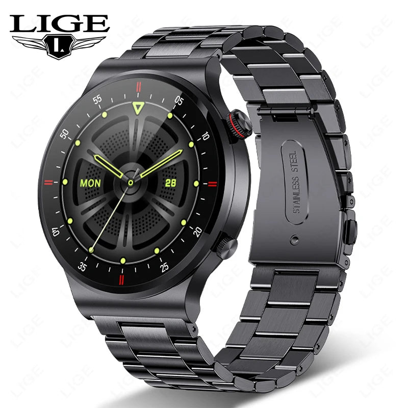 LIGE 1.39inch HD Bluetooth Call Smart Watch