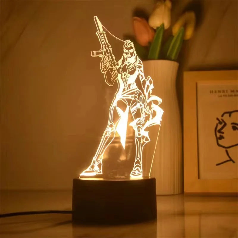 Valorant Figure 3D LED Night Lamp