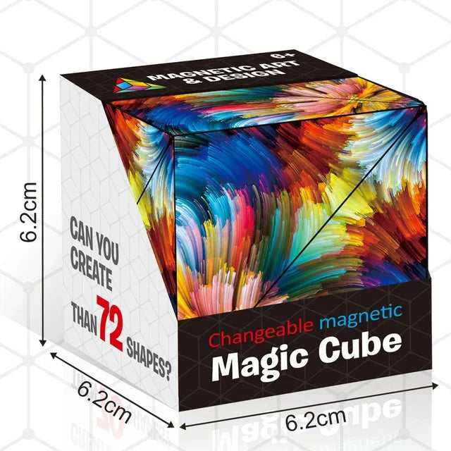 Variety Geometric Changeable Magnetic Magic Cube
 Anti Stress 3D Hand Flip Puzzle Cube
 Kids Stress Reliever Fidget Toy