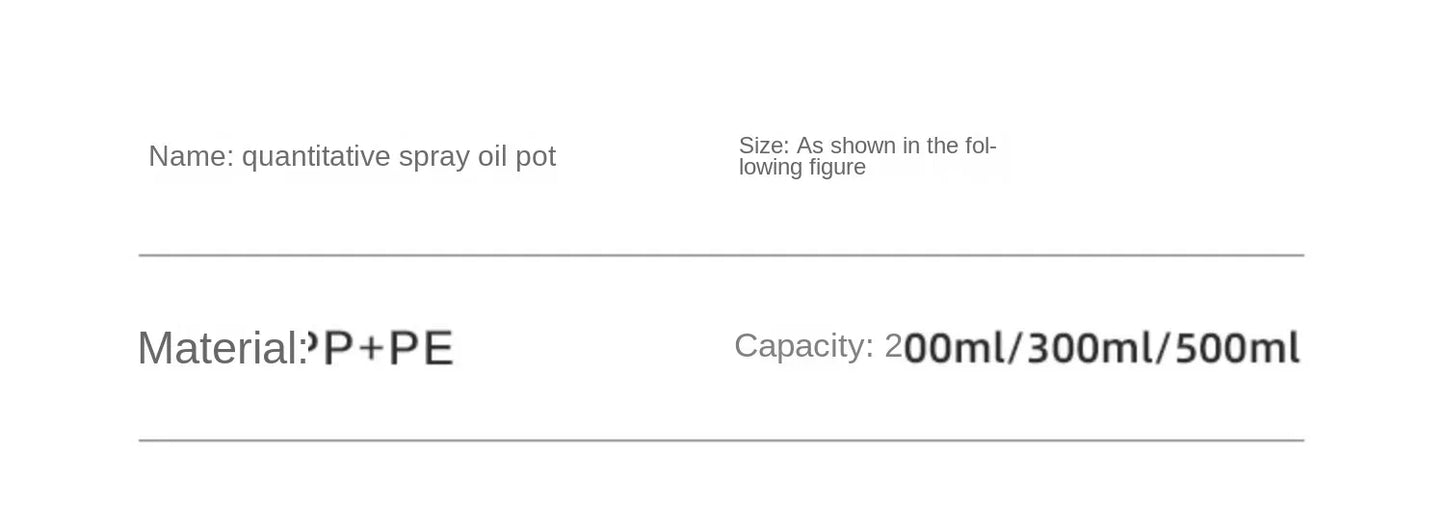 200/500ml Oil Spray Bottle