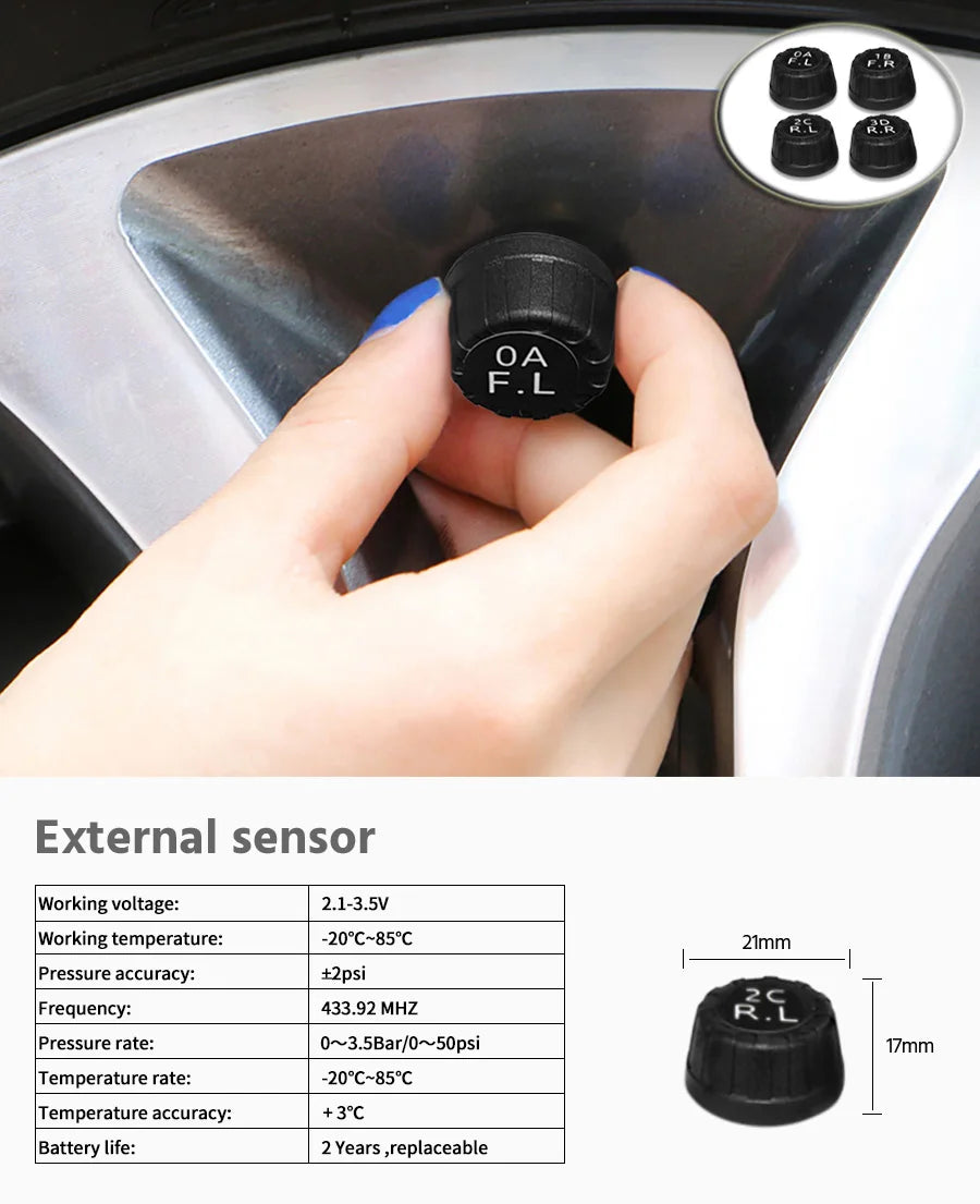 TPMS Car Tire Pressure Alarm Monitor System