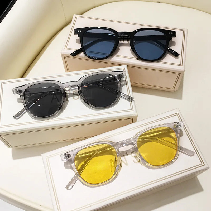 Vintage Square Sunglasses Women Men Luxury Brand