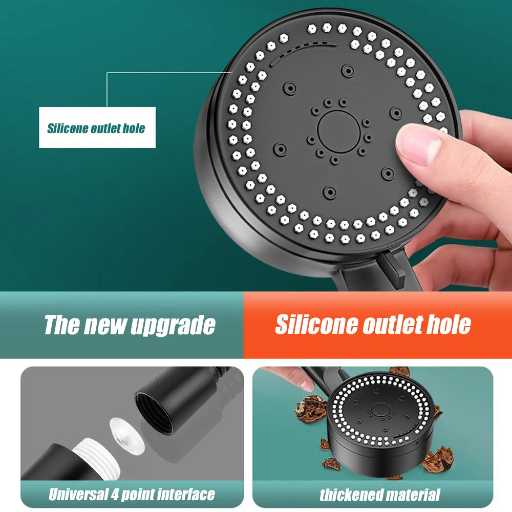 VILOYI 8 Modes Adjustable Shower Head High-pressure Water Saving