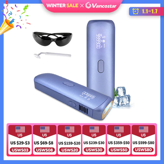 Cooling Laser Hair Removal 3-in-1 IPL Epilator