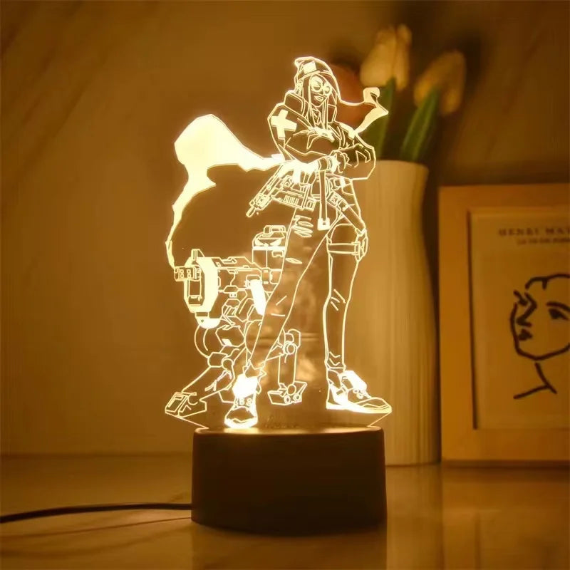 Valorant Figure 3D LED Night Lamp