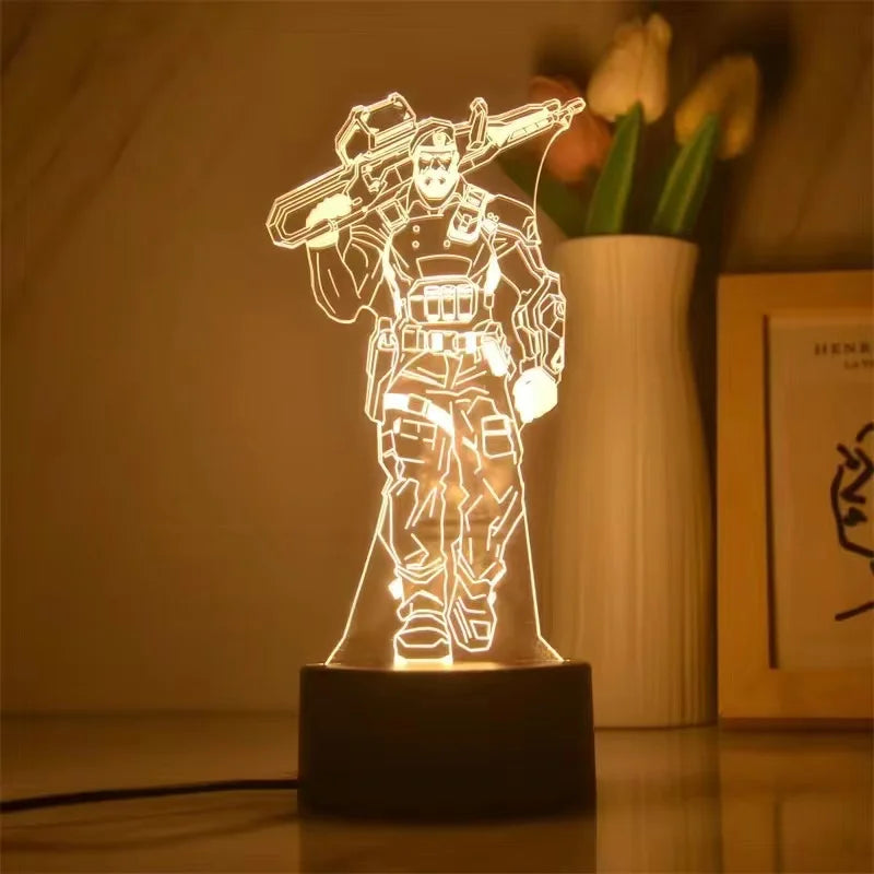 Valorant Figure 3D LED Night Lamp