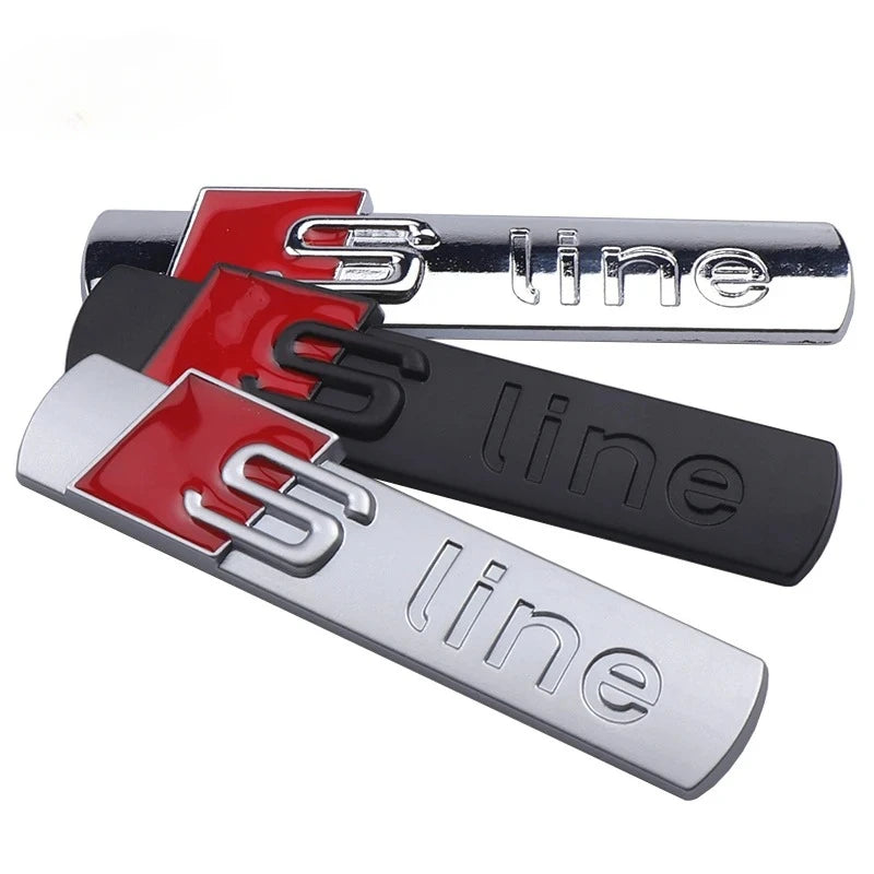 3D SLINE Emblem Car Body for Audi S Q7 A1 A7 Q3 8L TT Mk2 C5 A5 A3 A4 B8 8P 8V A6 C7 A8