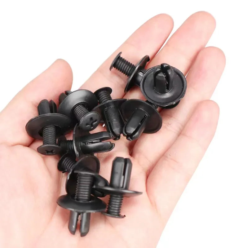 5/100pcs 8mm Plastic Rivets Fasteners Screw Car