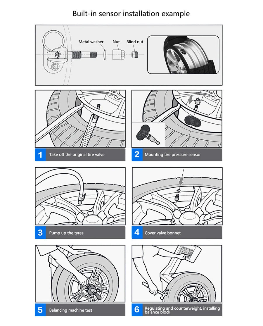 TPMS Car Tire Pressure Alarm Monitor System