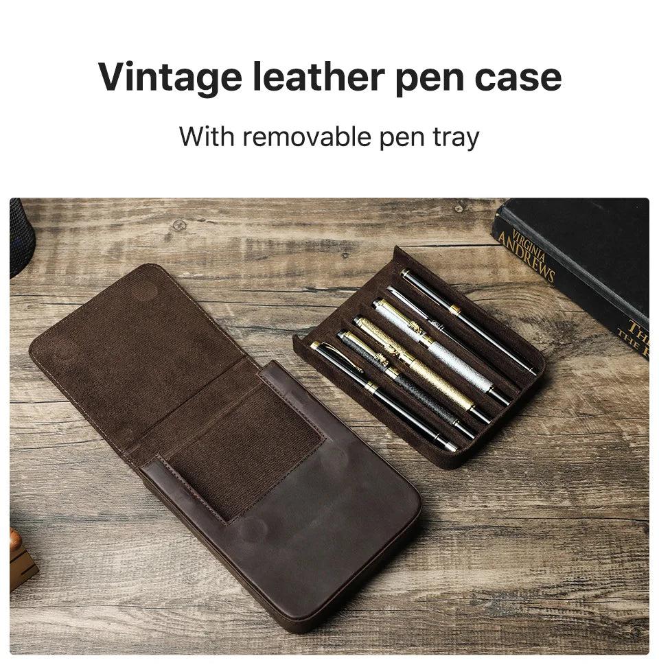 CONTACT'S FAMILY Handmade Fountain Pen Case Leather