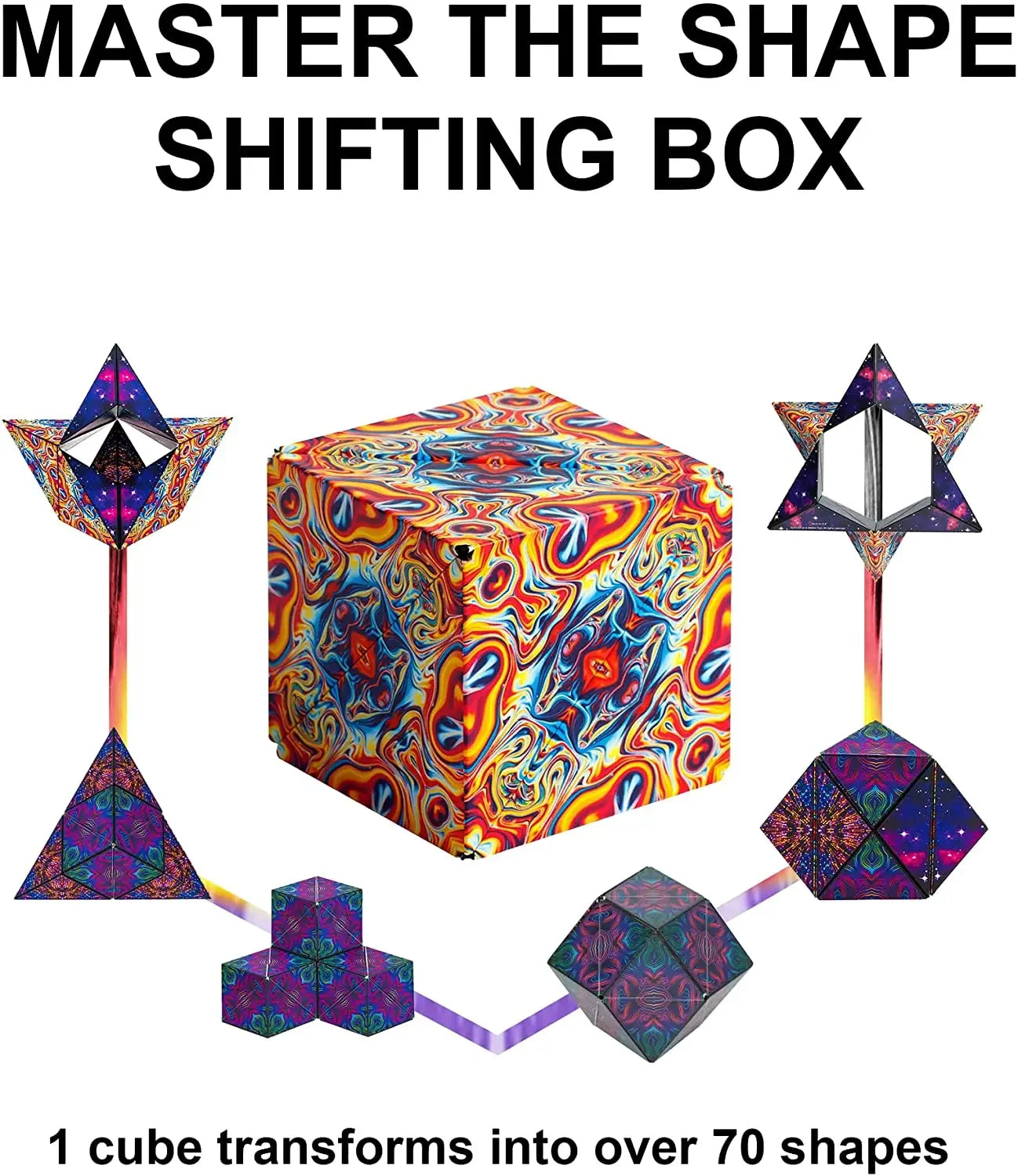 Variety Geometric Changeable Magnetic Magic Cube
 Anti Stress 3D Hand Flip Puzzle Cube
 Kids Stress Reliever Fidget Toy