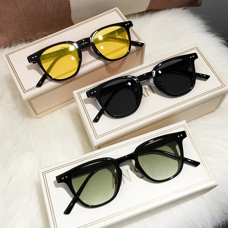 Vintage Square Sunglasses Women Men Luxury Brand