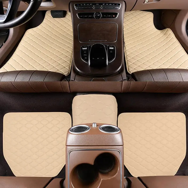 Waterproof Leather Car Floor Mats 5 pcs