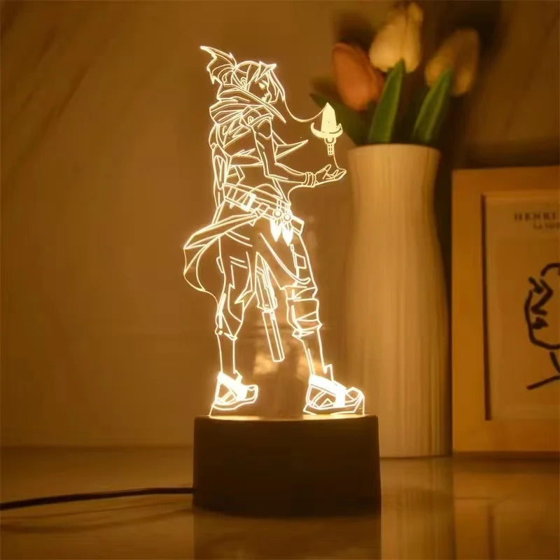 Valorant Figure 3D LED Night Lamp