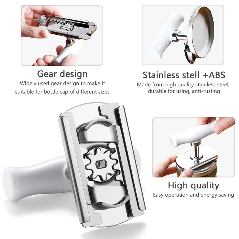 Multi-function Bottle Cap Opener Stainless Steel Adjustable