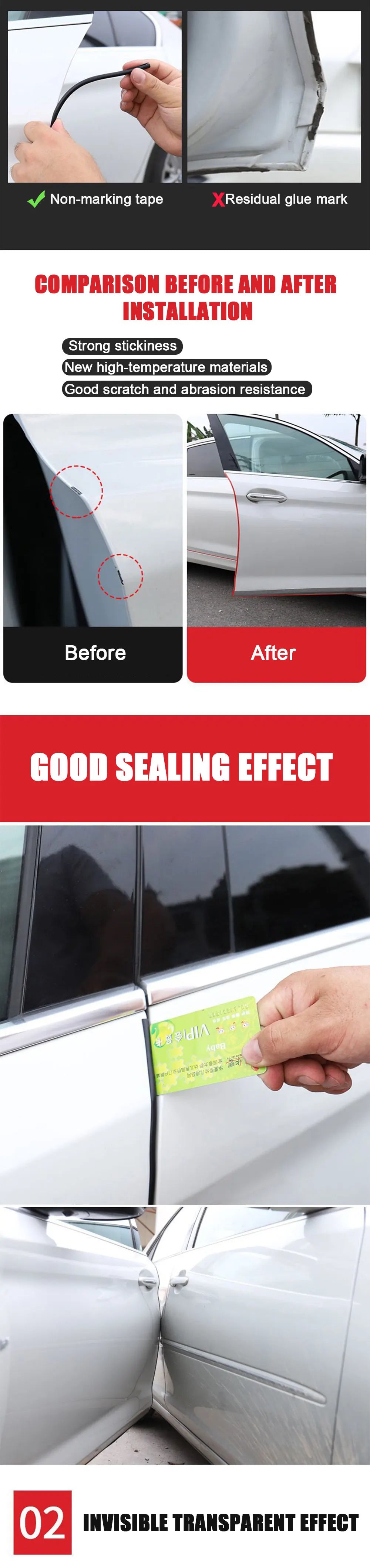 5M Car Door Edge Rubber Scratch Protector
Strips Car Styling Mouldings Protection