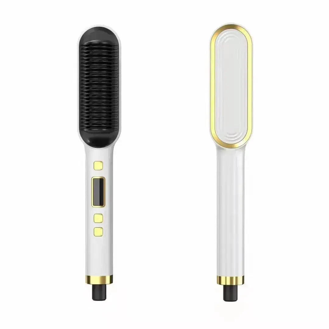 Hair Straightener Brush 2 In 1 Electric Professional Negative Ion